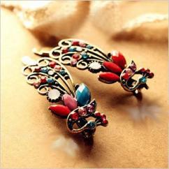 Multicolor Peacock Butterfly Hair Pin artificial imitation fashion jewellery online