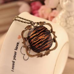 Tiger Design  Antique Gold Plated Necklace artificial imitation fashion jewellery online