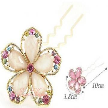 Crystal Flower Hair Pin artificial imitation fashion jewellery online