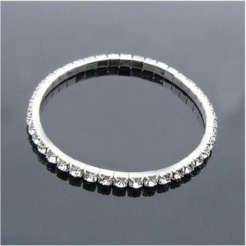 Flexible Silver Plated Zirconia Stones Bangle/Bracelet - 1 Pcs artificial imitation fashion jewellery online