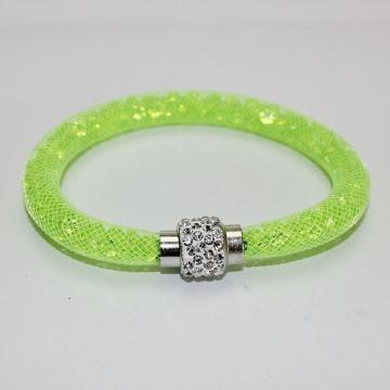 Light Green  Twilight Sparkle Crystals Filled Magnetic Clasp Bracelet artificial imitation fashion jewellery online