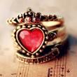3pcs Set Love Heart Ring artificial imitation fashion jewellery online
