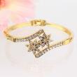 18K Yellow Gold Plated AD Diamond Flower Bracelet artificial imitation fashion jewellery online