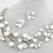  Platinum Plated Pearl Crystal Jewelry Sets artificial imitation fashion jewellery online